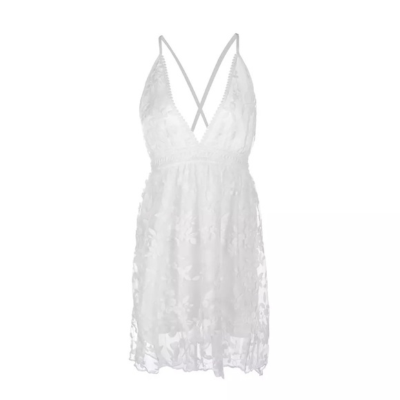 Boho Sexy Lace Flower Sleeveless Backless Dress - Picture 4 of 7